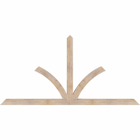 Ekena Millwork Richland Smooth Timber Gable Bracket, Douglas Fir, 84"W x 42"H x 3 1/2"D x 3 1/2"F, 12/12 Pitch GBW084X42X0404RIC00SDF